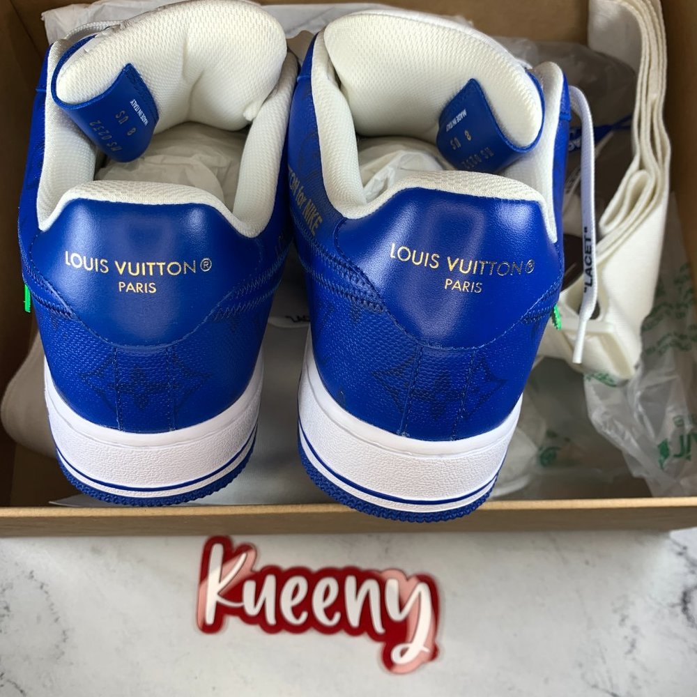 Nike X Louis Vuitton Air Force 1 Monogram Sneakers Men 8 Virgil Abloh 2022 AF1 - Picture 5 of 17